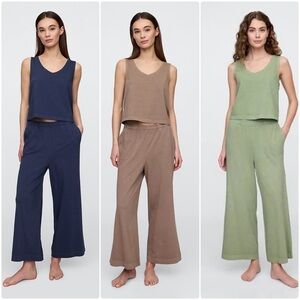 GAP— Bundle of 3 Wide Leg Crop Lounge Pants ✨💫